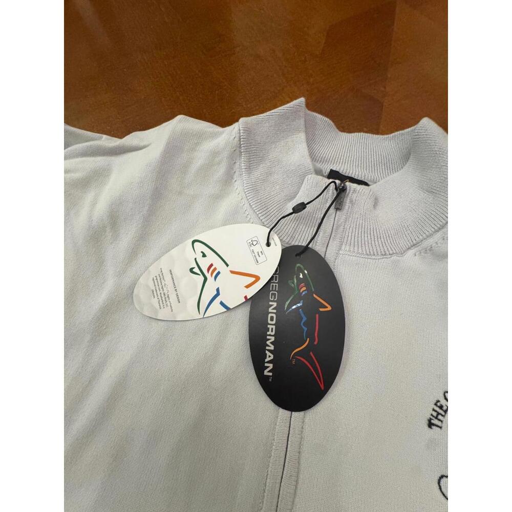 Ocean Course Greg Norman Wind Protection White Zip-Up Sweater - Picture 5 of 8